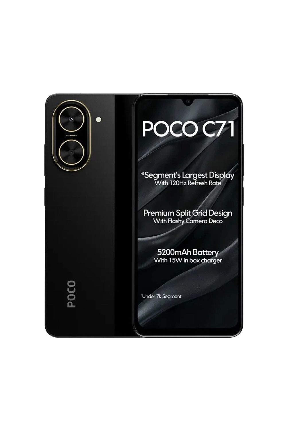 Celular Xiaomi POCO C71 64GB 3GB RAM Ampliable a 6GB Negro XIAOMI