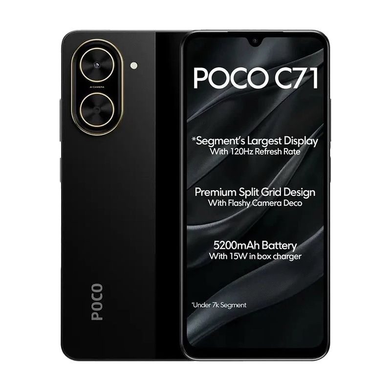 XIAOMI - Celular Xiaomi POCO C71 64GB 3GB RAM Ampliable a 6GB Negro
