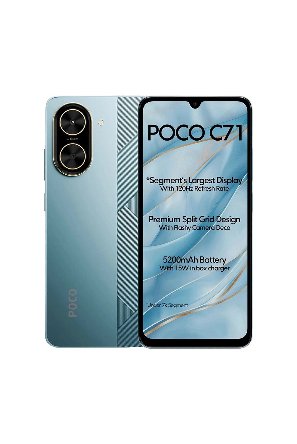 Celular Xiaomi POCO C71 64GB 3GB RAM Ampliable a 6GB Azul XIAOMI