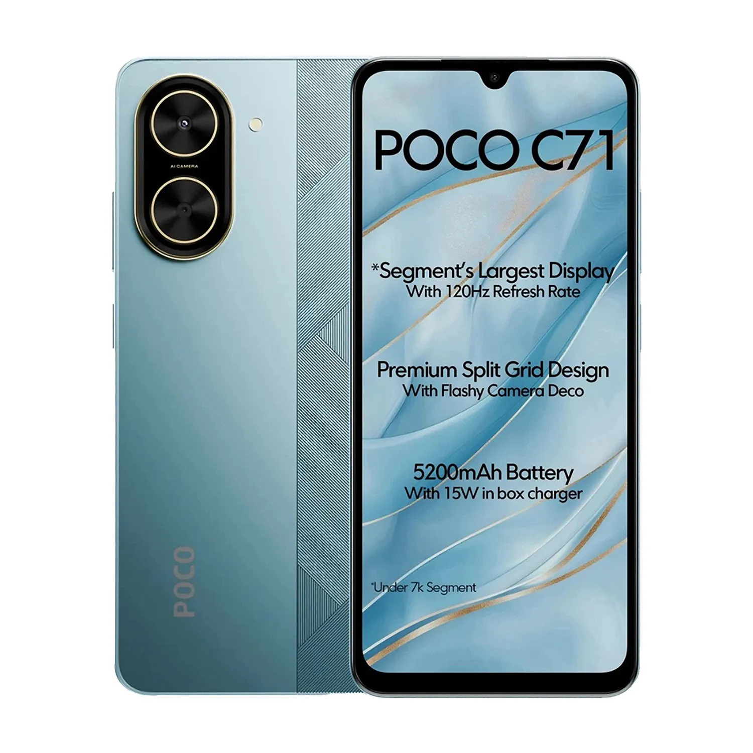 Celular Xiaomi POCO C71 64GB 3GB RAM Ampliable a 6GB Azul XIAOMI