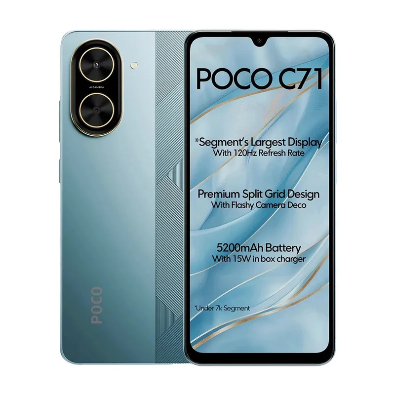 XIAOMI - Celular Xiaomi POCO C71 128GB 4GB Ampliable a 8GB RAM Azul