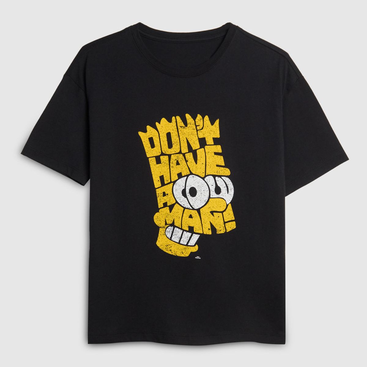 KOAJ - KOAJ Camiseta cuello redondo negra con diseño de Los Simpson Niño