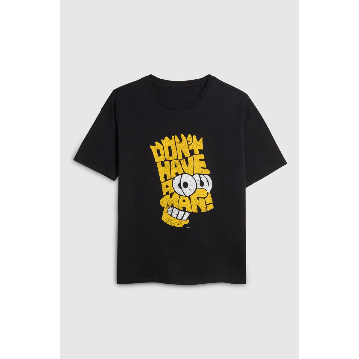 KOAJ - KOAJ Camiseta cuello redondo negra con diseño de Los Simpson Niño