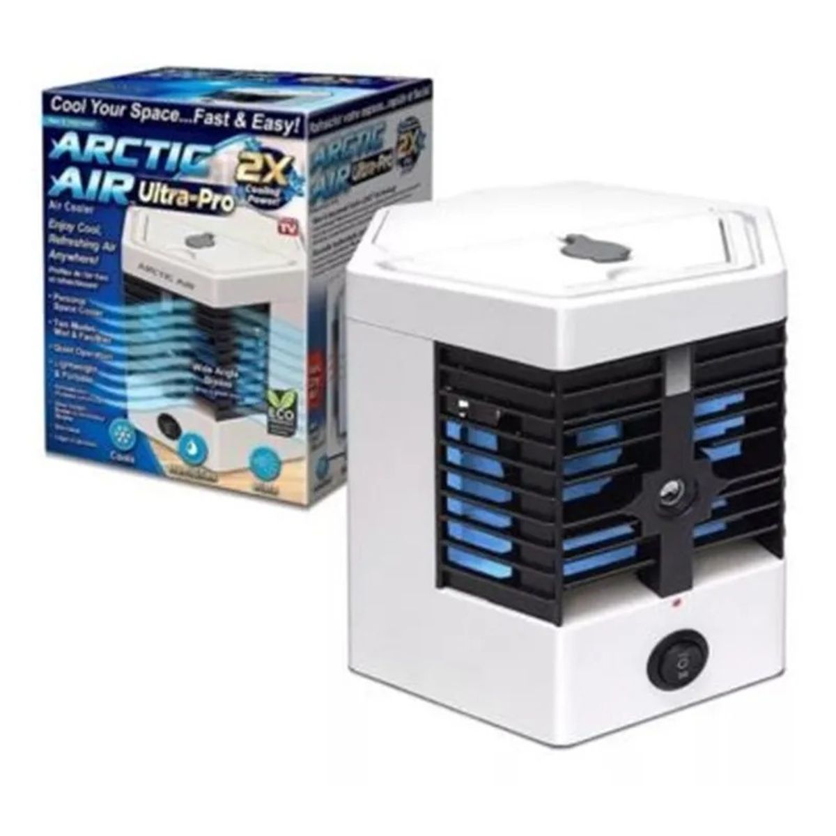 GENERICO - Mini Aire Acondicionado Portátil 4 en 1 – Enfría, Humidifica y Purifica Silenciosamente