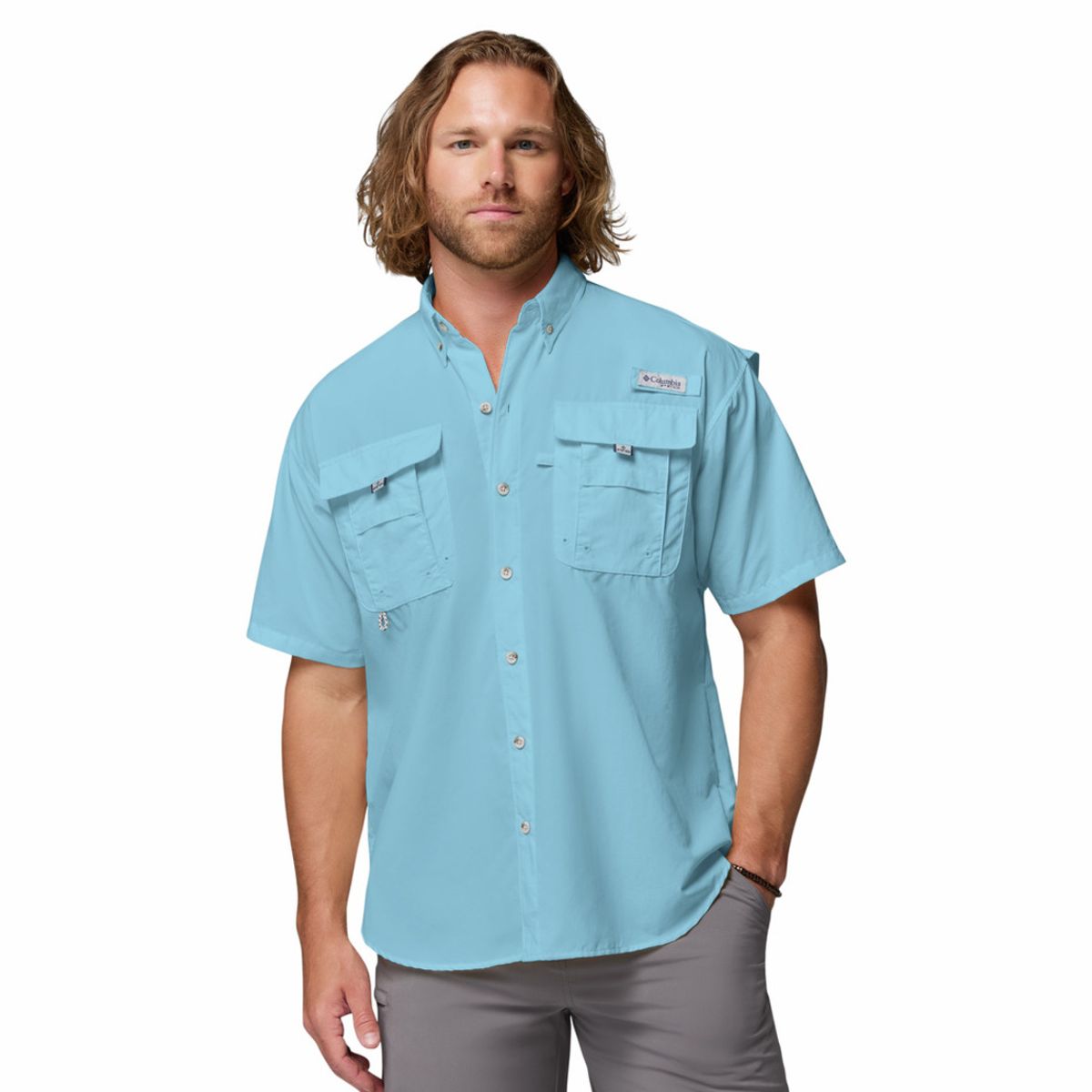 COLUMBIA - Camisa Hombre Columbia BAHAMA II SS Azul COLUMBIA