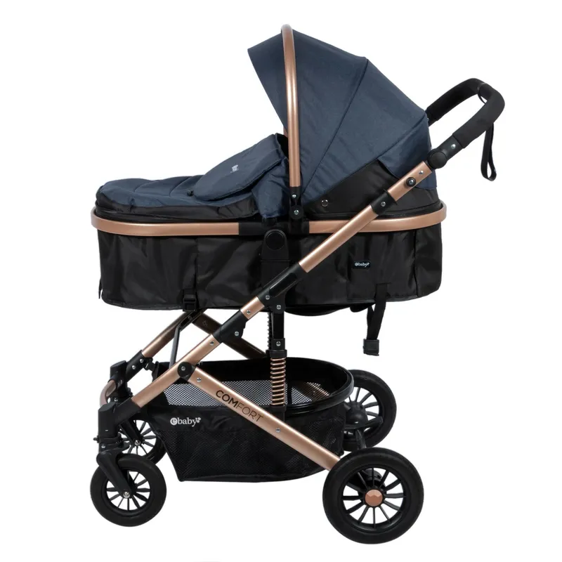 EBABY - Coche De Bebe Moisés Mango Regulable Cubrepiés Plegado Fácil