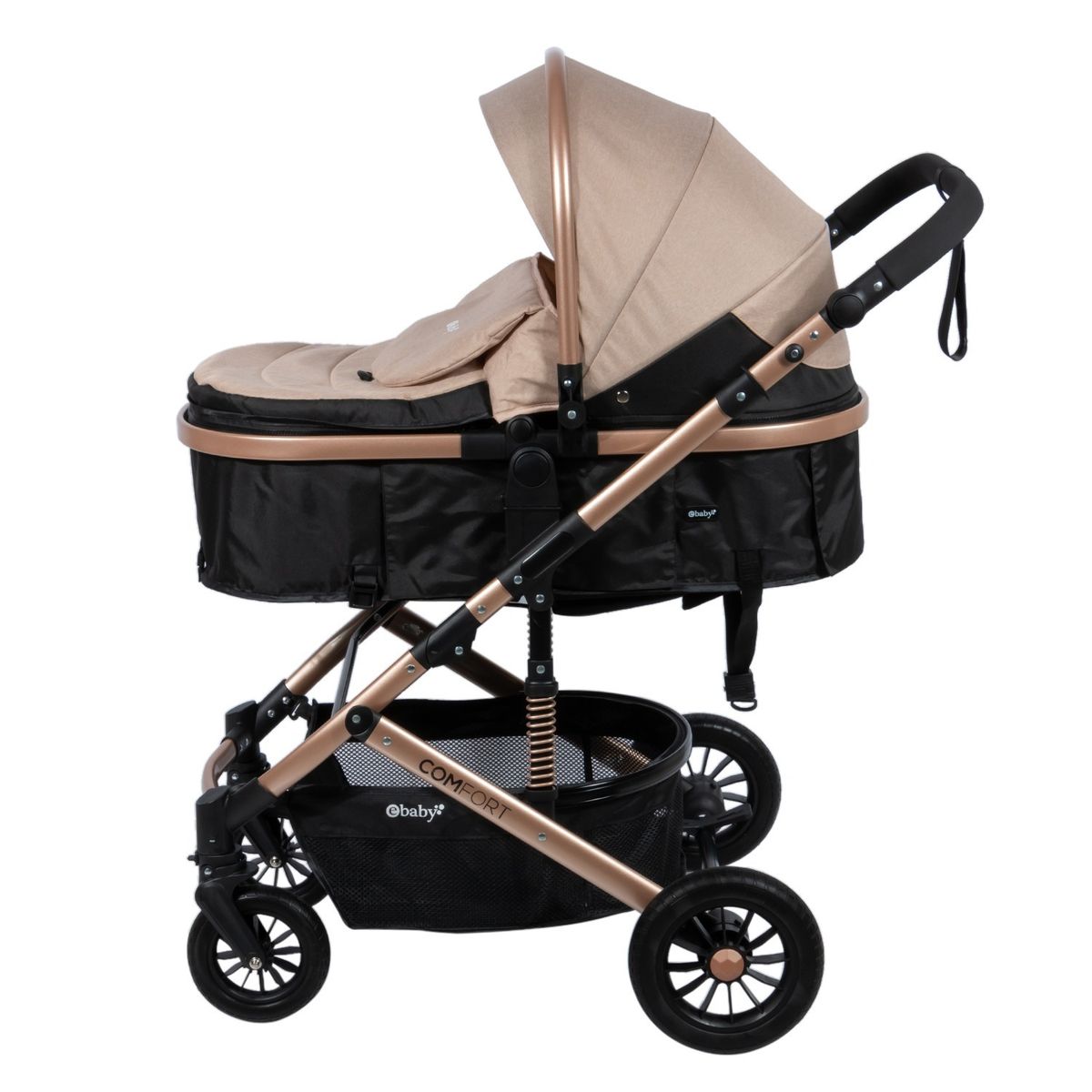 EBABY - Coche De Bebe Moisés Mango Regulable Cubrepiés Plegado Fácil