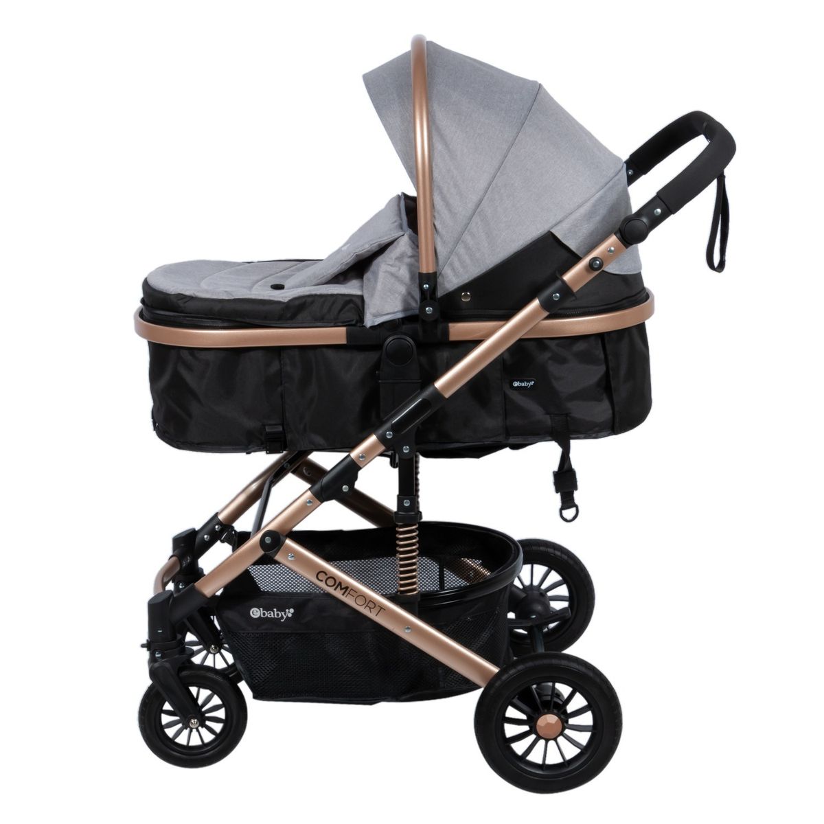 EBABY - Coche De Bebe Moisés Mango Regulable Cubrepiés Plegado Fácil