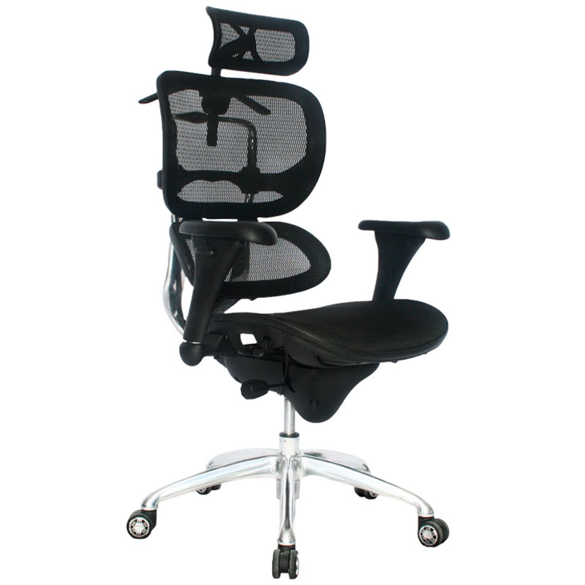 ZER - Silla de Oficina Presidencial  Ergohuman Premium con Perchero Negra