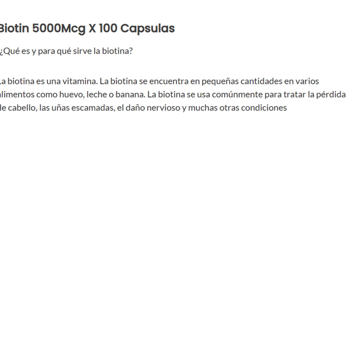 NATURAL SYSTEM - BIOTINA X 100 CAPSULAS / SUPLEMENTO