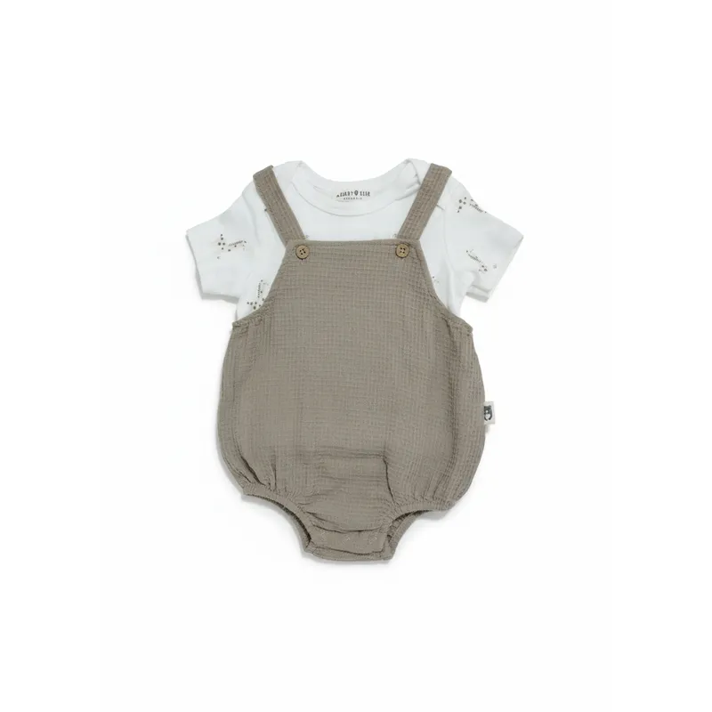 AMERICAN GENERICS - Conjunto Camiseta Overol para Bebé Ropa Cómoda y Tierna 0 a 9 meses