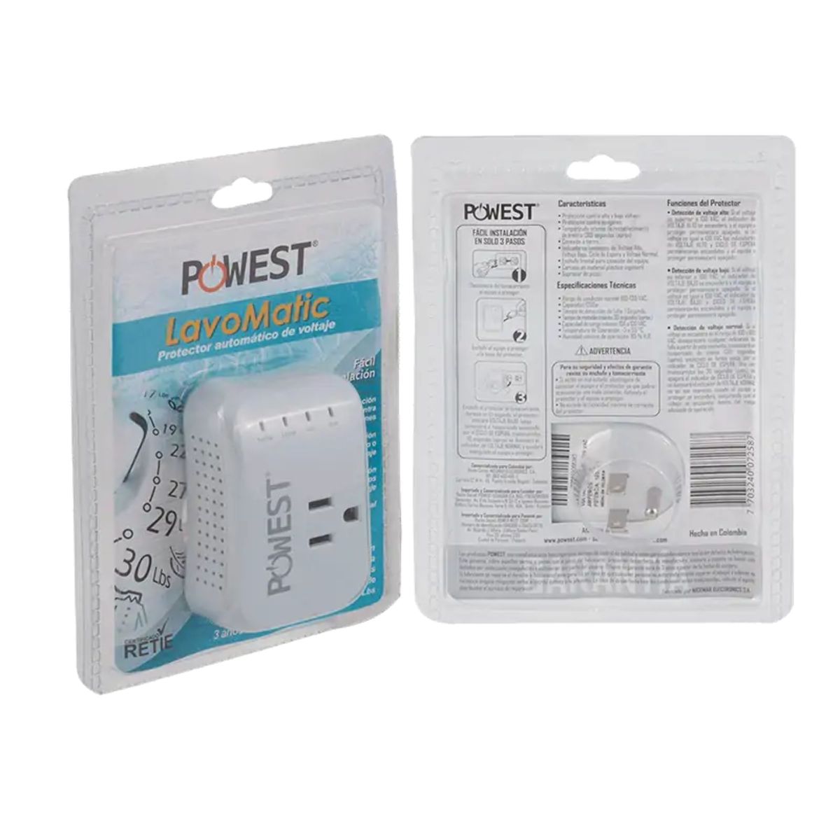 POWEST - Protector de Voltaje Powest 120V Lavomatic