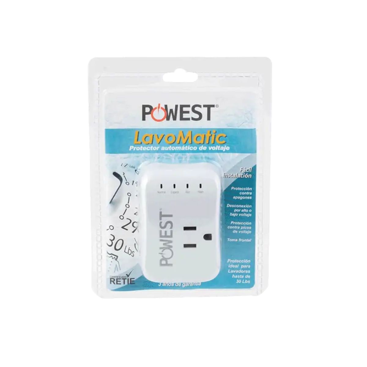 POWEST - Protector de Voltaje Powest 120V Lavomatic