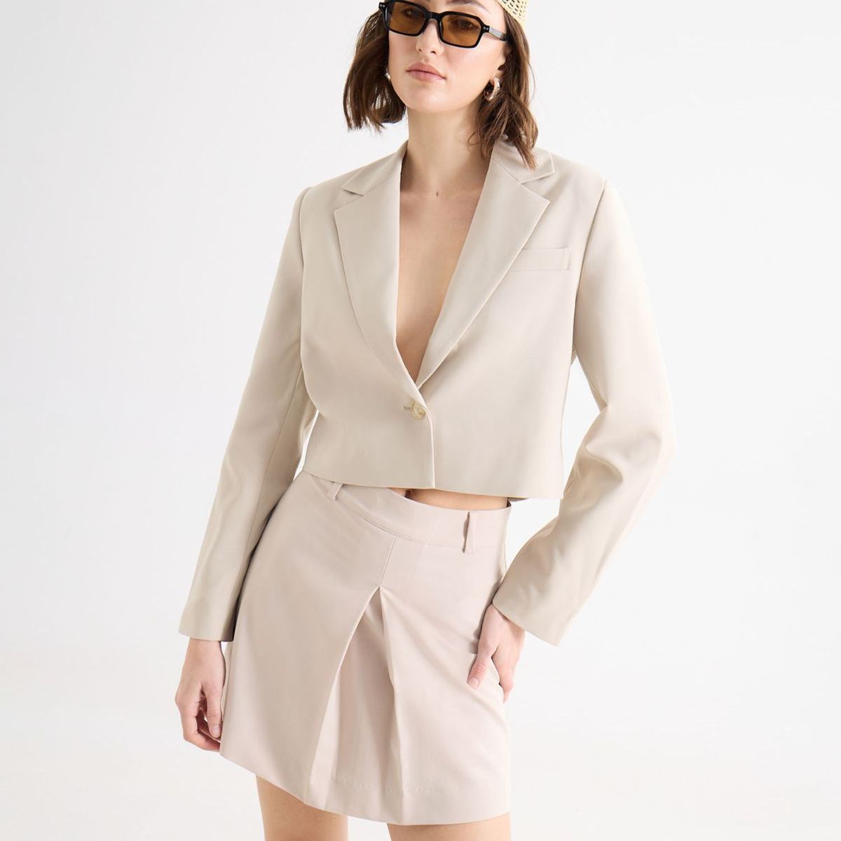 SEVEN SEVEN - Blazer Para Mujer  Color Crema Marca Seven Seven #28400057