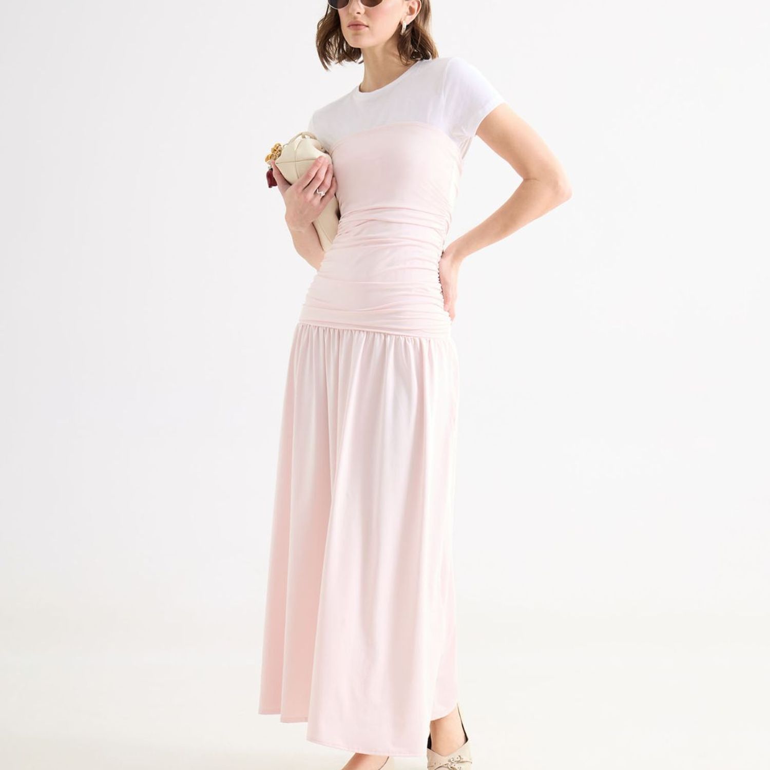 Vestido Para Mujer M/Sisa Largo Color Rosado Marca Seven Seven