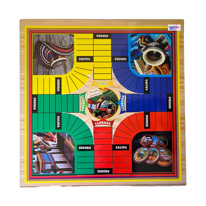 GENERICO - Juego Parqués Doble Faz 4 y 6 Puestos Pequeño 20x20cm