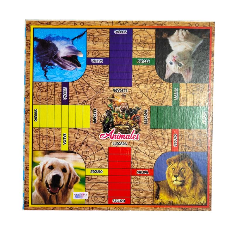 GENERICO - Juego Parqués Doble Faz Parques y Escalera Pequeño 20x20cm