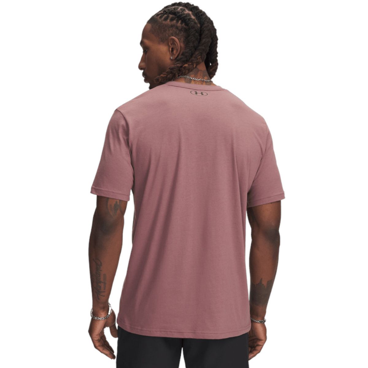 UNDER ARMOUR - Camiseta Under Armour Pjt Rck Smpl Brnd Ss Hombre-Vino Tinto