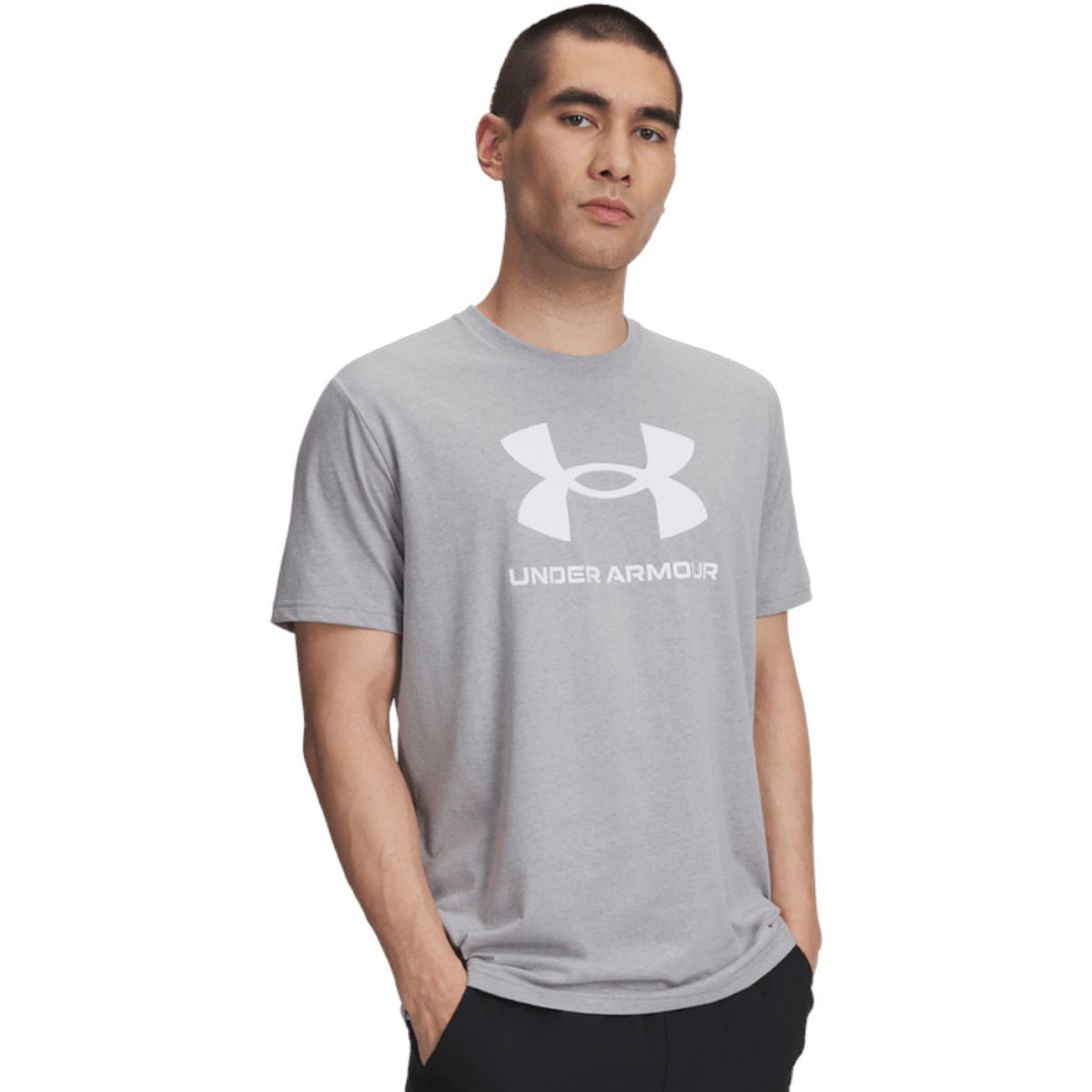 UNDER ARMOUR - Camiseta Under Armour Sprtstl Logo Updt Ss Hombre-Gris