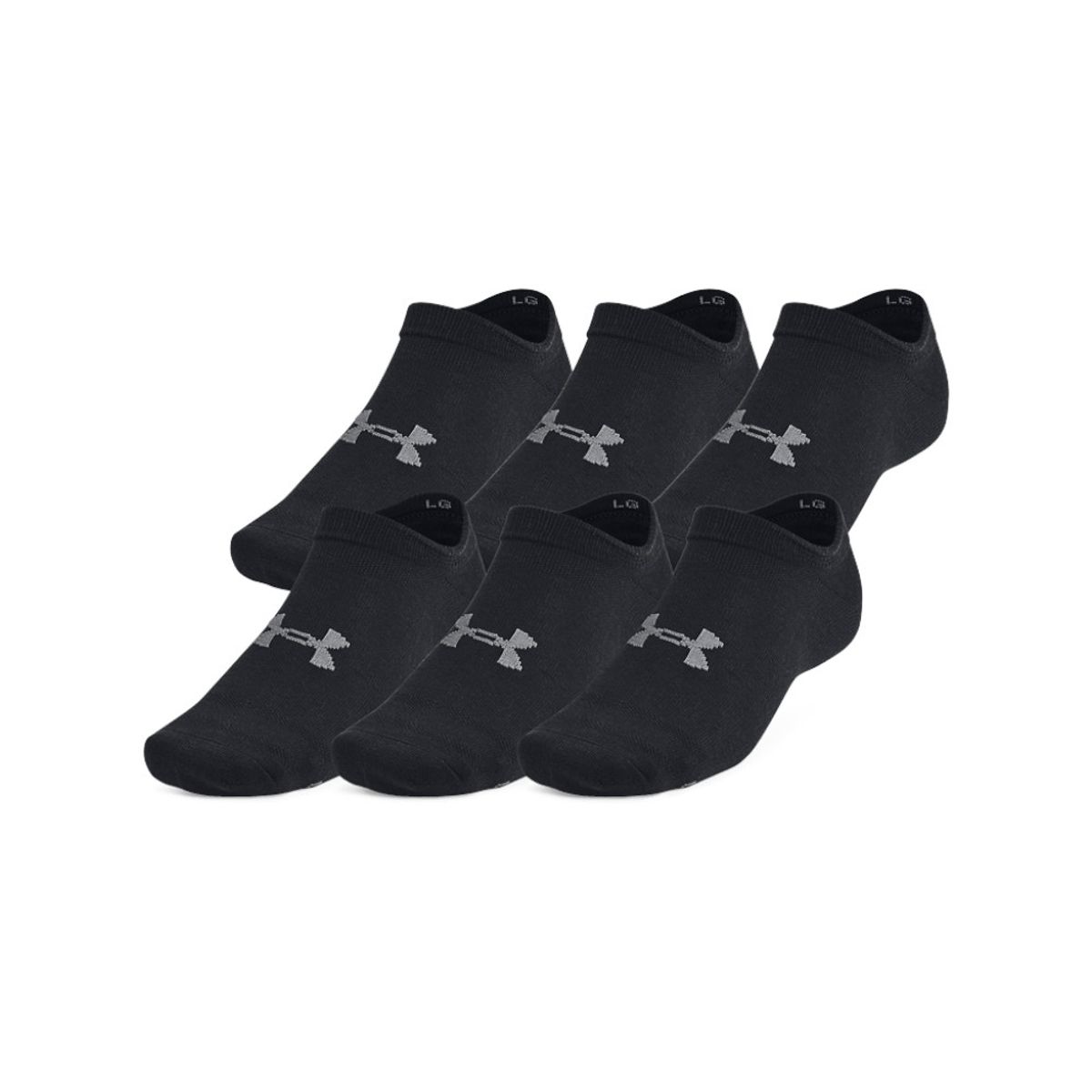 UNDER ARMOUR - Medias Under Armour Essential No Shw 6Pk -Negro