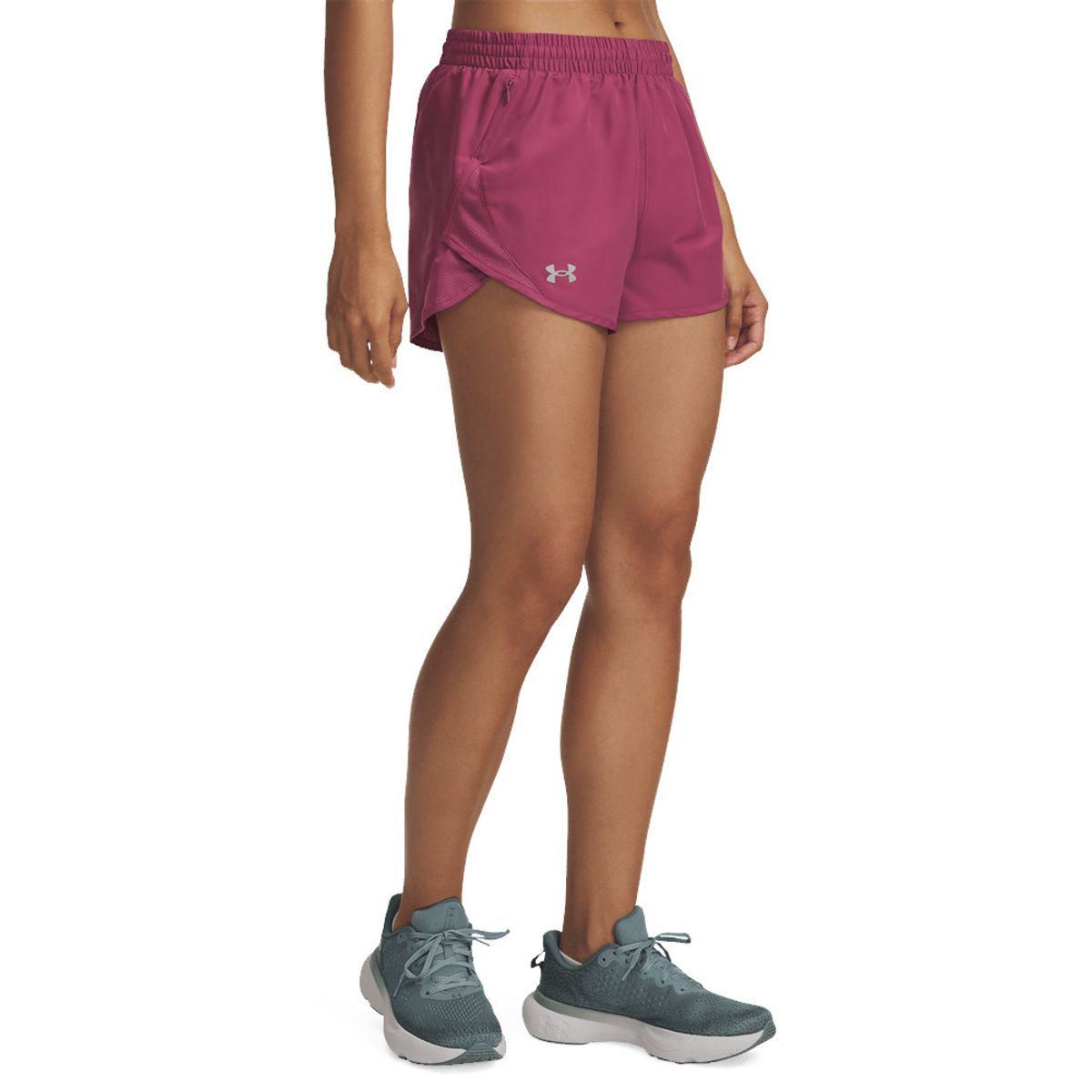 UNDER ARMOUR - Short Under Armour Fly By 3 Mujer-Vinotinto