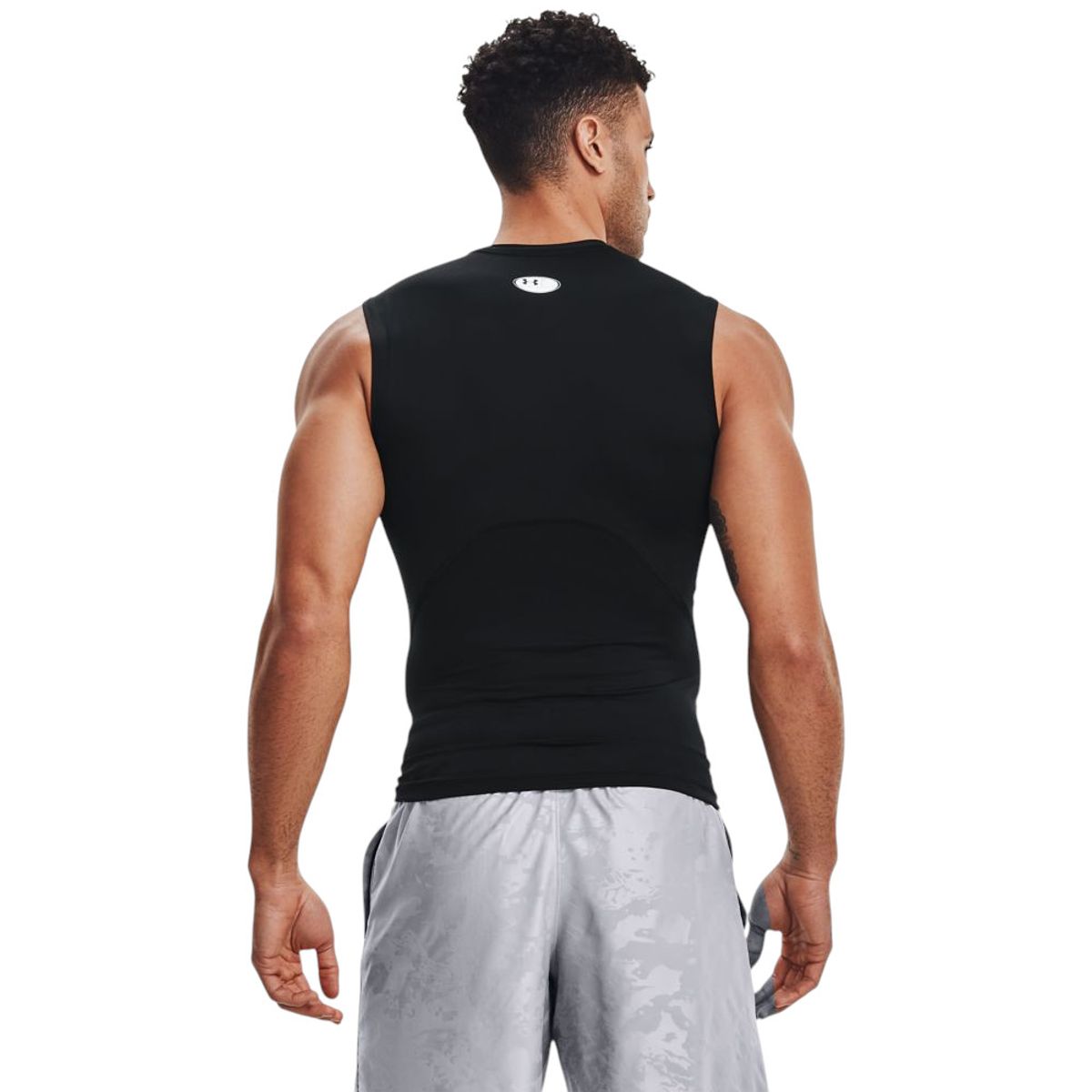 UNDER ARMOUR - Camiseta Sin Manga Under Armour Hg Comp Ss Hombre-Negro