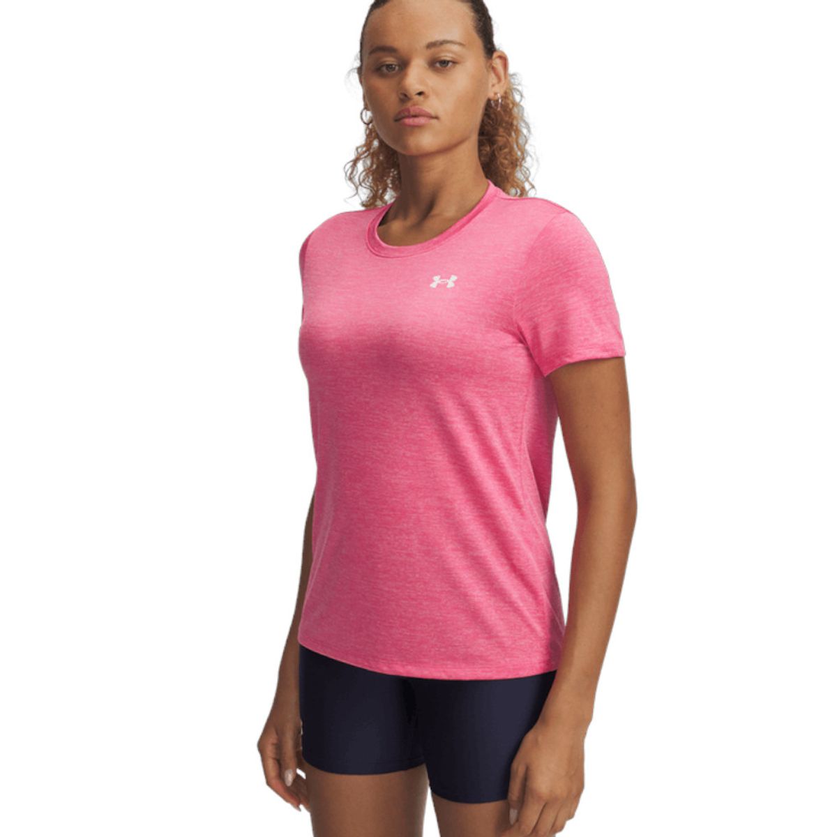 UNDER ARMOUR - Camiseta Under Armour Tech Ssc Twist Mujer-Rosa