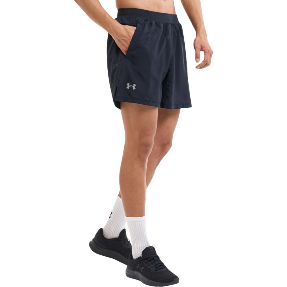 UNDER ARMOUR - Pantaloneta Under Armour Launch 5 Hombre-Negro