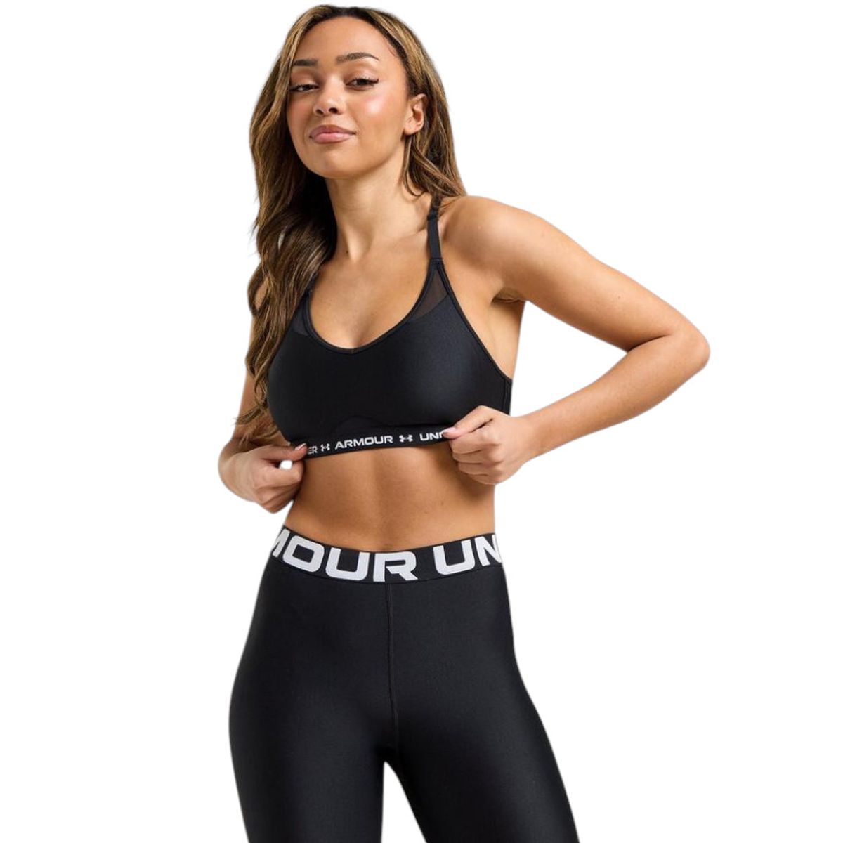 UNDER ARMOUR - Top Under Armour Crossback Low Mujer-Negro