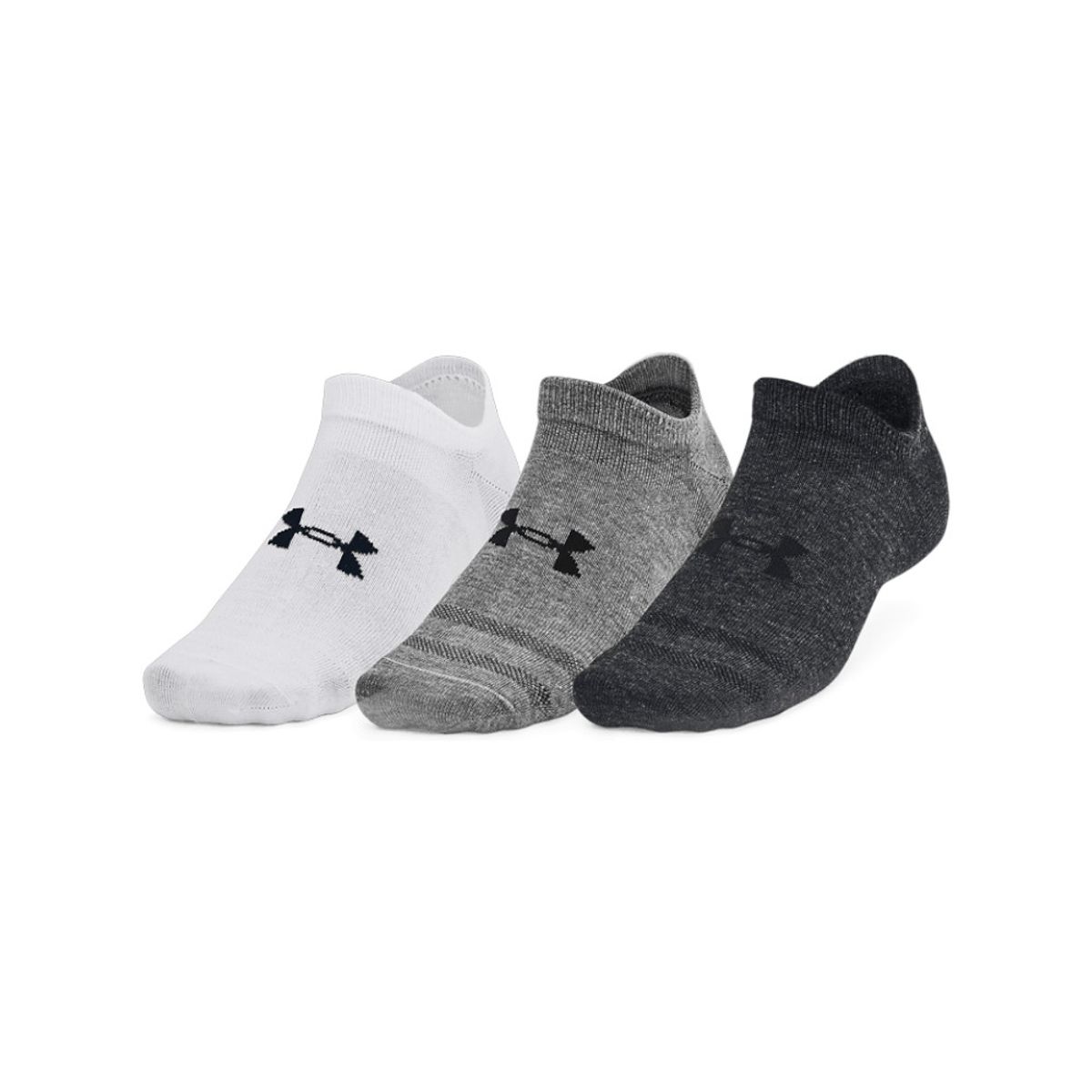 UNDER ARMOUR - Medias Under Armour Essential No Shw 3Pk-Gris/Blanco/Negro