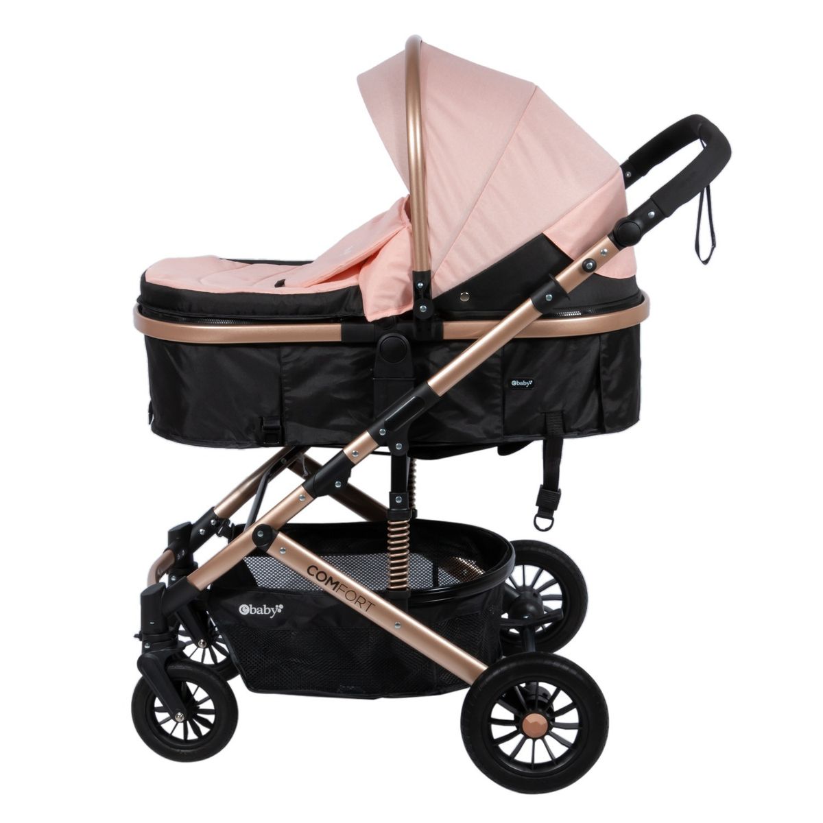EBABY - Coche De Bebe Moisés Mango Regulable Cubrepiés Plegado Fácil