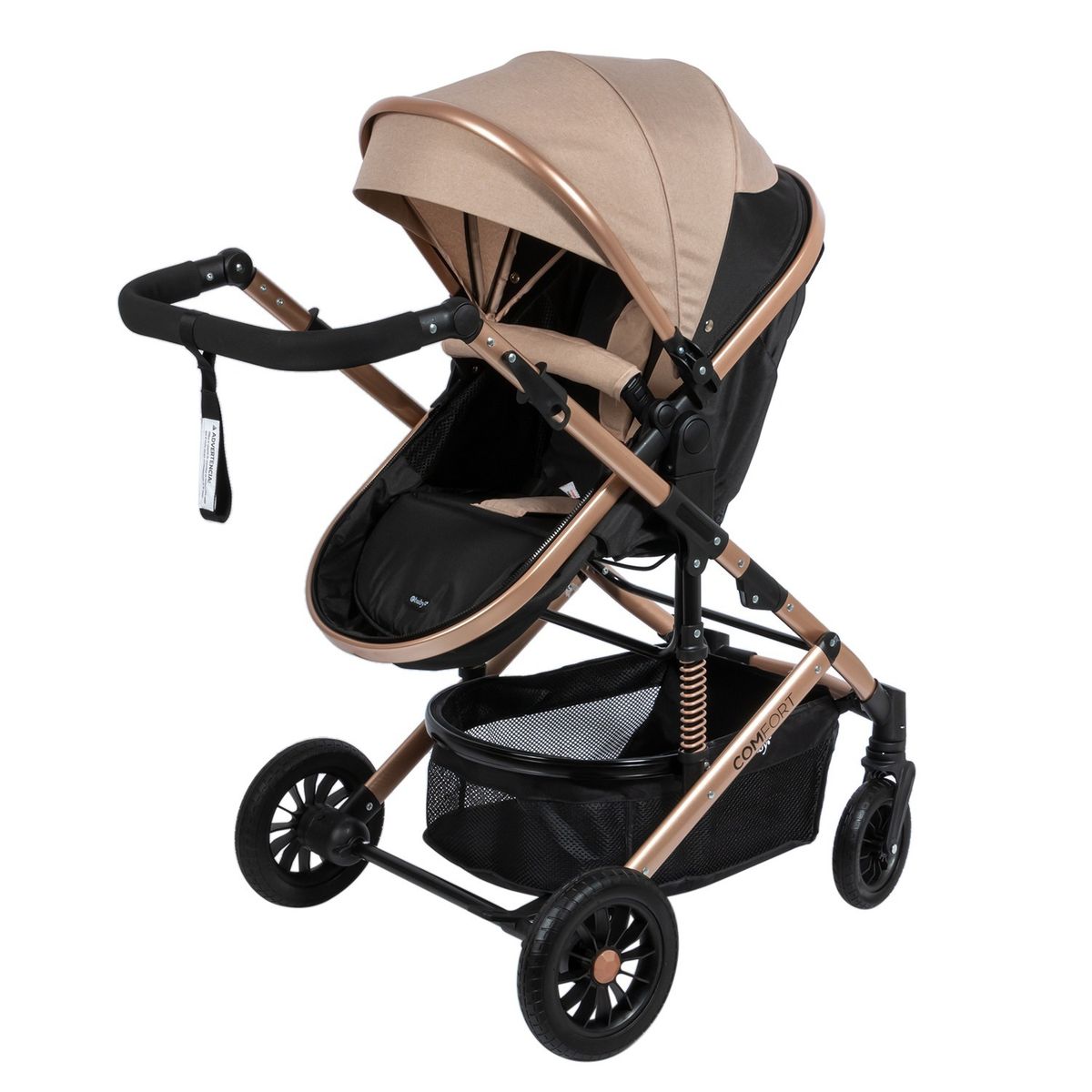 EBABY - Coche De Bebe Moisés Mango Regulable Cubrepiés Plegado Fácil