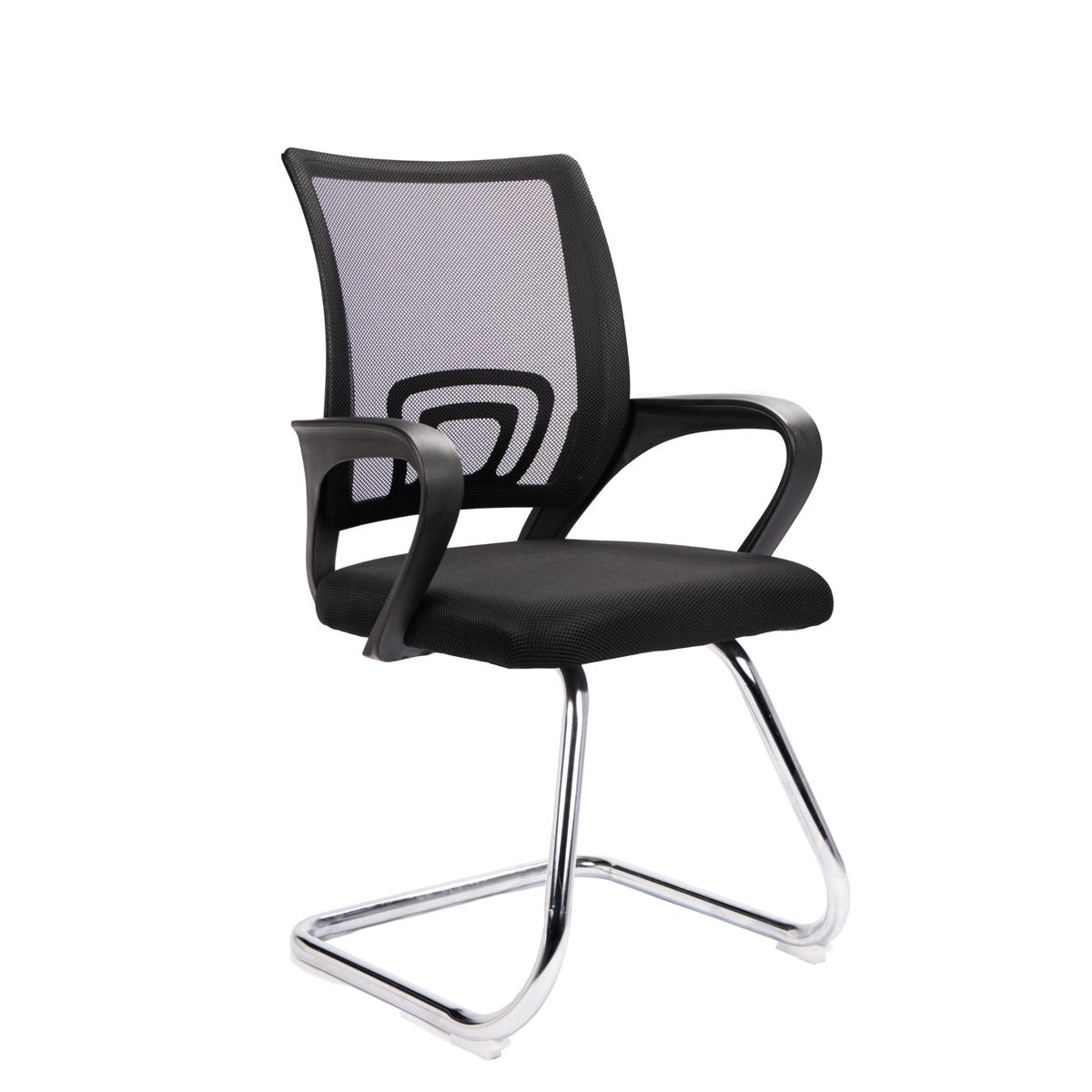 GENERICO - Silla Interlocutora Para Oficina Con brazos Fijos Estructura Cromada