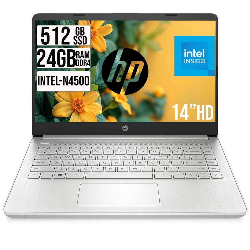 HP - PORTATIL HP  INTEL N4500 CORE SSD 512GB RAM 24GB LED 14 HD