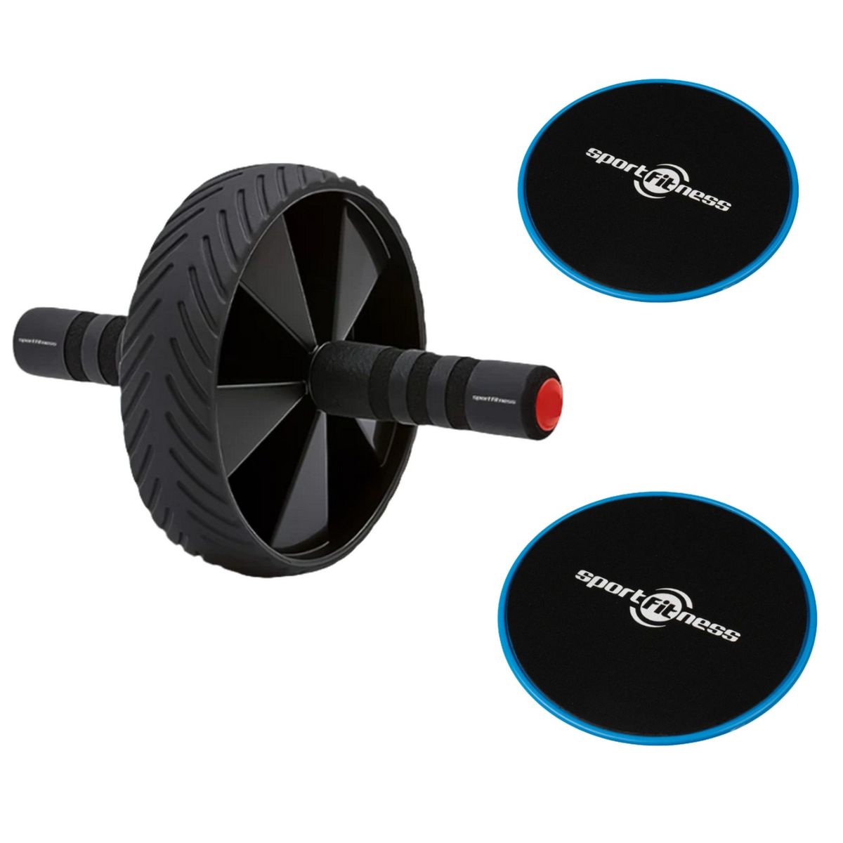 SPORT FITNESS - Rueda Abdominal Y Discos Deslizantes Para Fitness