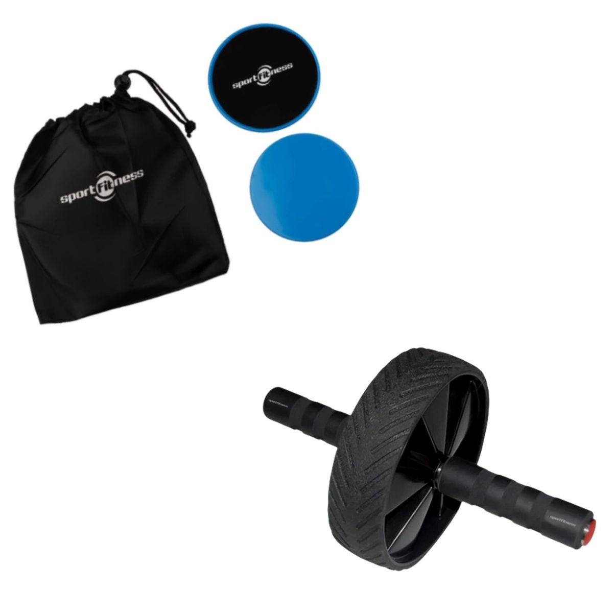 SPORT FITNESS - Rueda Abdominal Y Discos Deslizantes Para Fitness