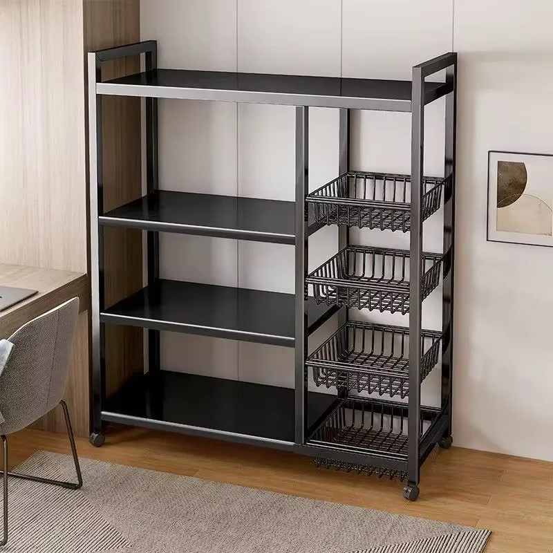GENERICO - Organizador De Cocina Metálico 4 Niveles Resistente Con Ruedas Grande