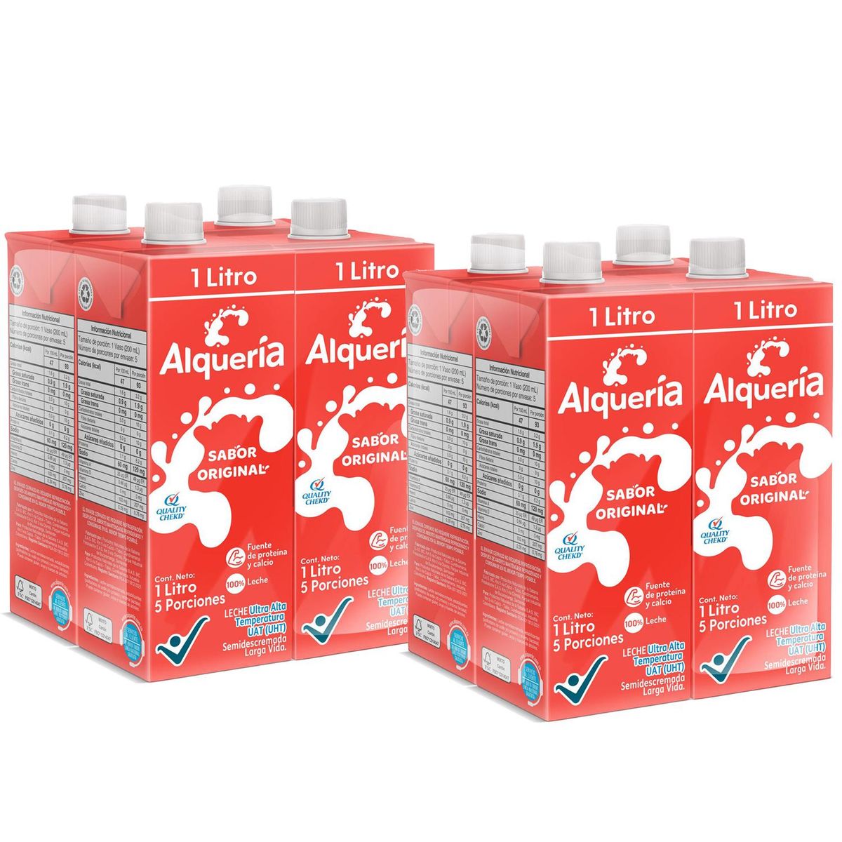 ALQUERIA - Leche Alqueria Sabor Original 8unds X1l C/u