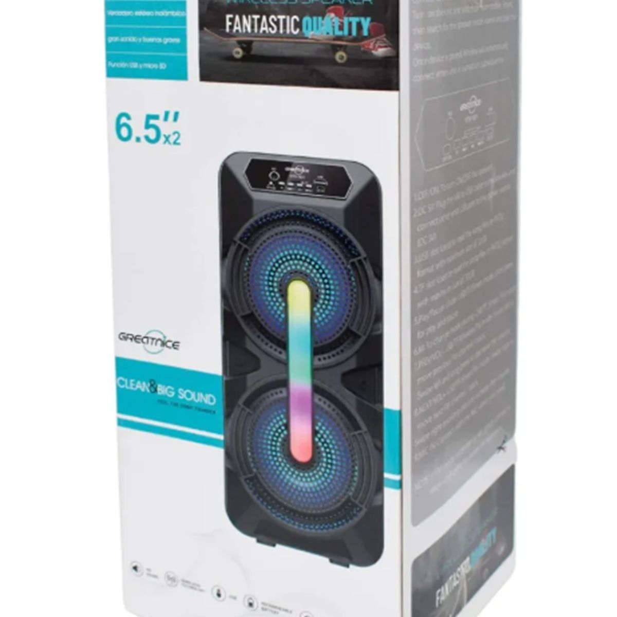GENERICO - Parlante Modelo Sonido Audio Led Rgb Modelo Gts-1621