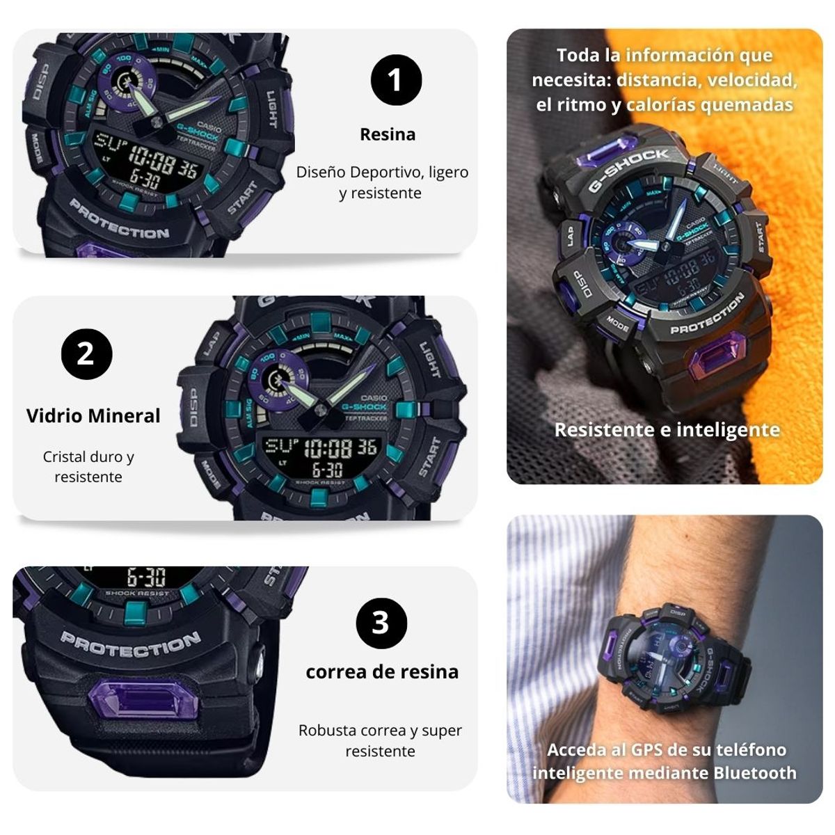 G-SHOCK - Reloj Casio G-SHOCK GBA-900-1A6 Diseño Deportivo