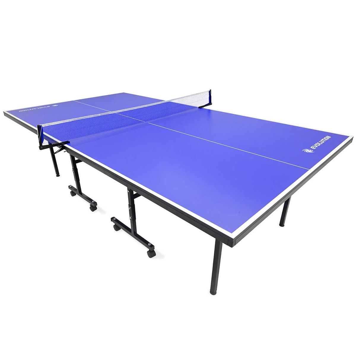 EVOLUTION FITNESS - Mesa de ping pong EVOLUTION Plegable Azul 15 mm