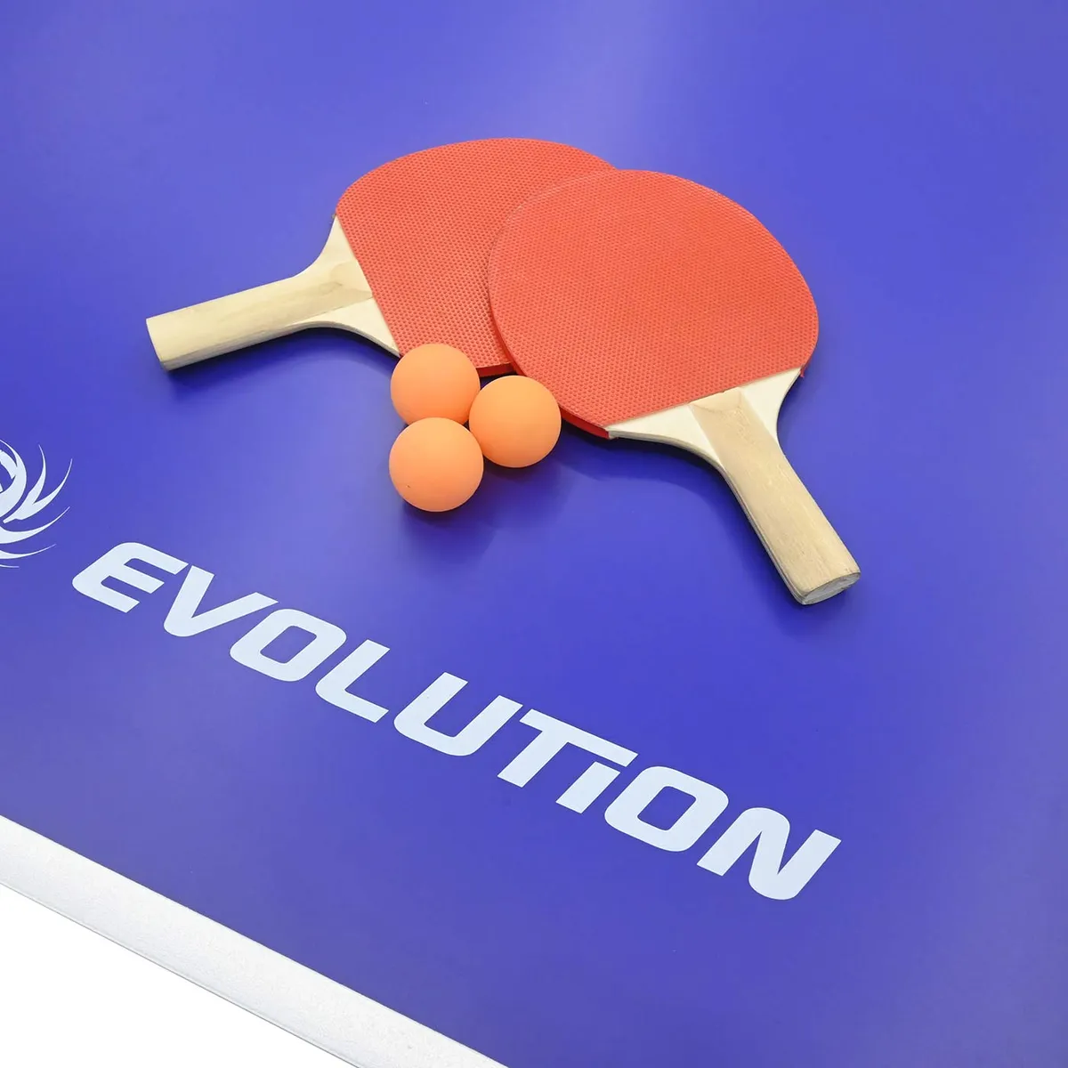 EVOLUTION FITNESS - Mesa de ping pong EVOLUTION Plegable Azul 15 mm