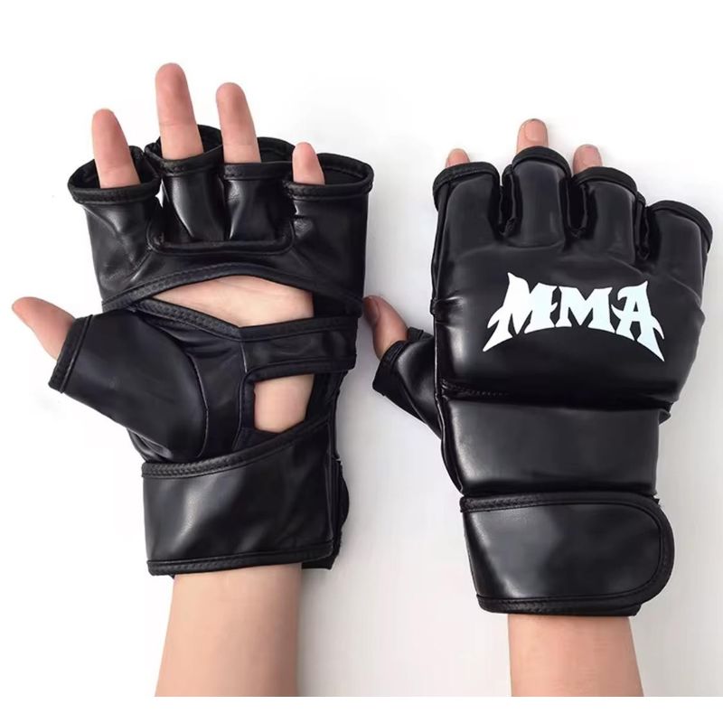 GENERICO - Guantes De Boxeo Para Kickboxing Medio Dedo X2 The Fit Frog