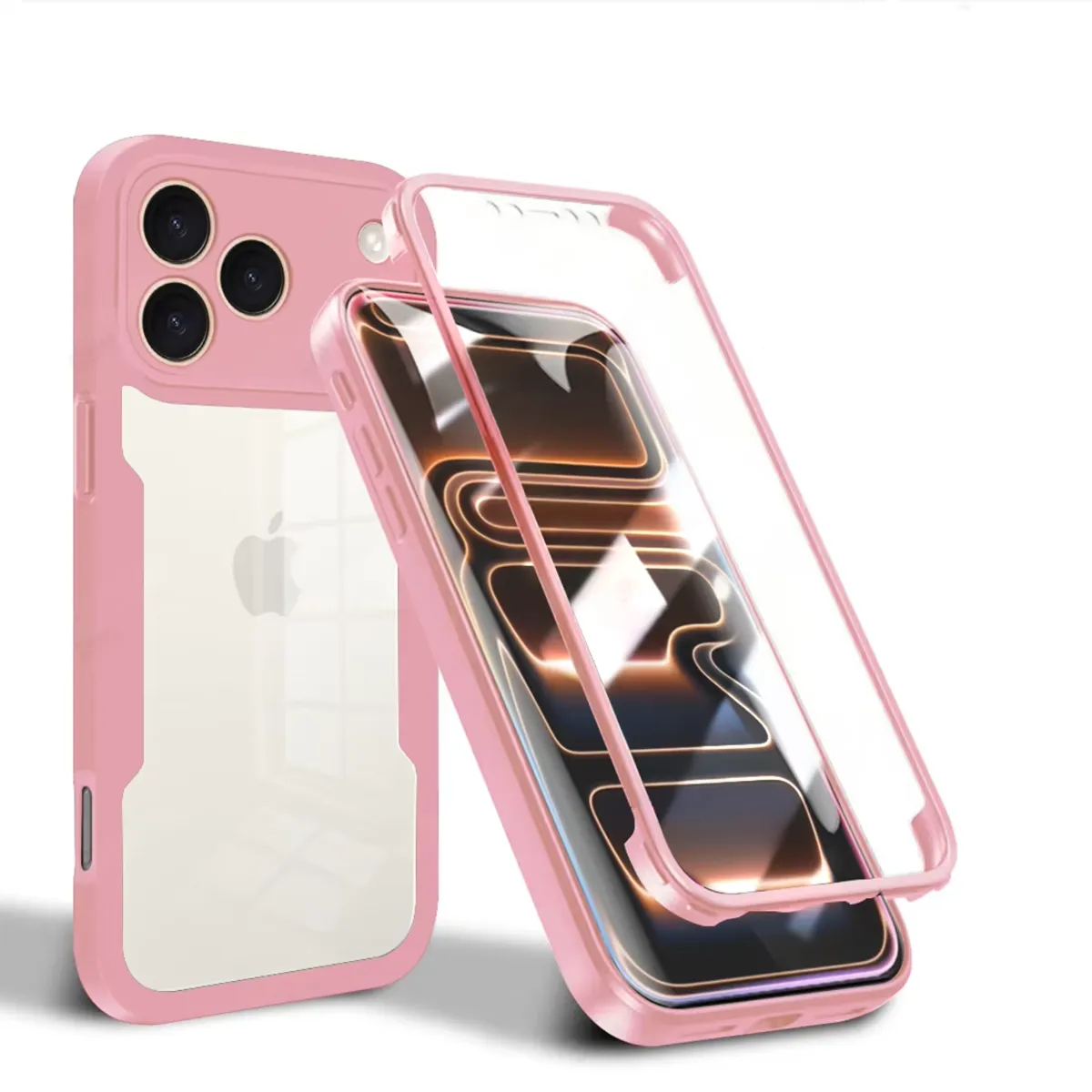 GENERICO - Estuche Protector Case Funda Full 360 Para Iphone 17 Pro Max Rosa