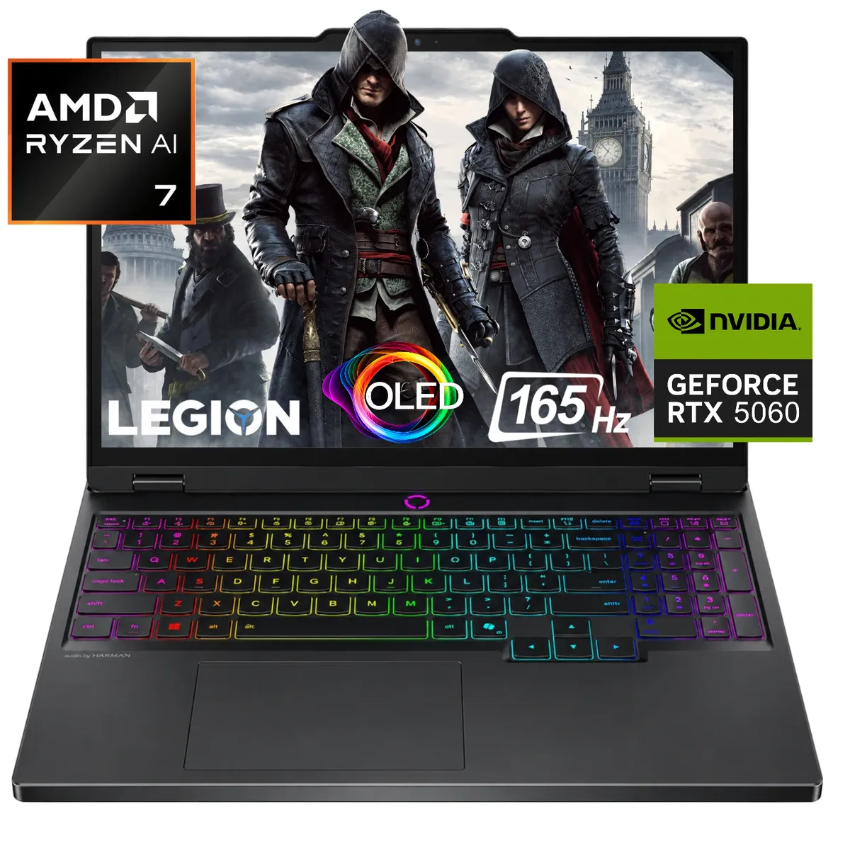 Lenovo - PORTATIL GAMER - LENOVO LEGION 5 - RYZEN 7 - RTX 5060 8GB - 32GB RAM - 1TB SSD - 15.1" WQXGA OLED