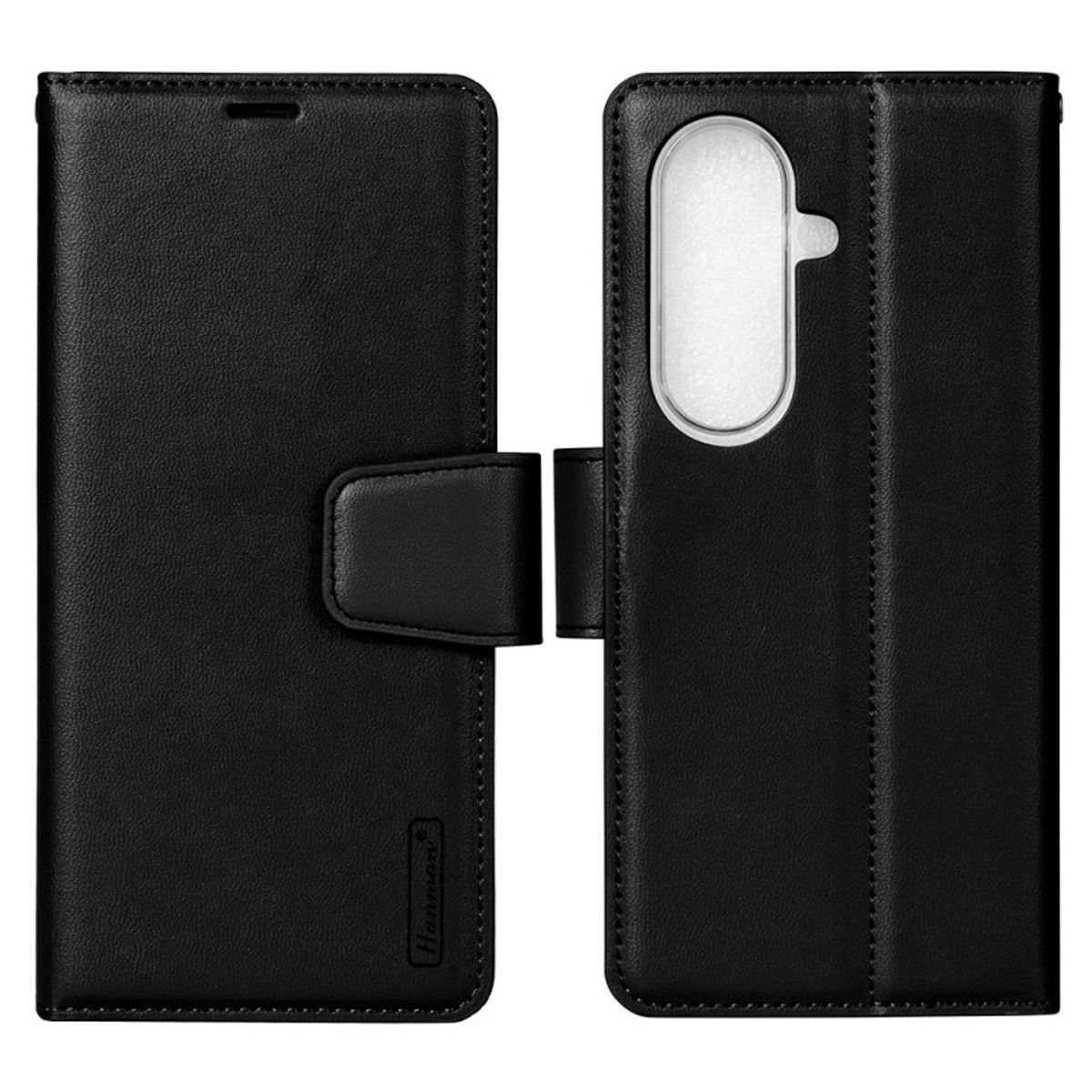 GENERICO - Forro Estuche Tipo Billetera De Cuero Para Samsung Z Fold 7 Negro