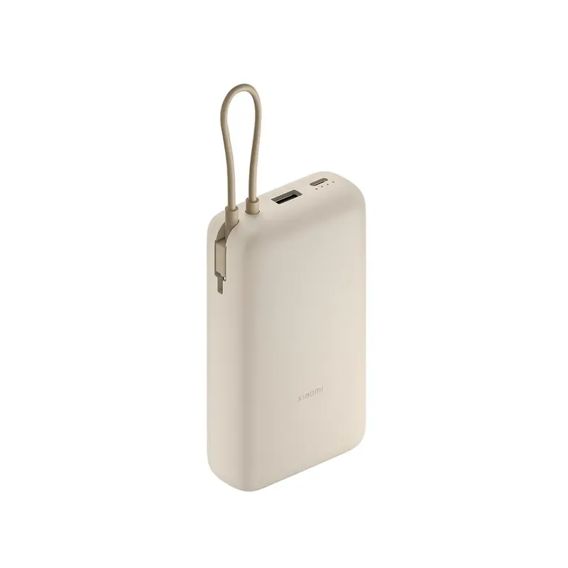 XIAOMI - Batería Power Bank Carga Rápida de 33w Capacidad de 20000mAh Con Cable Beige