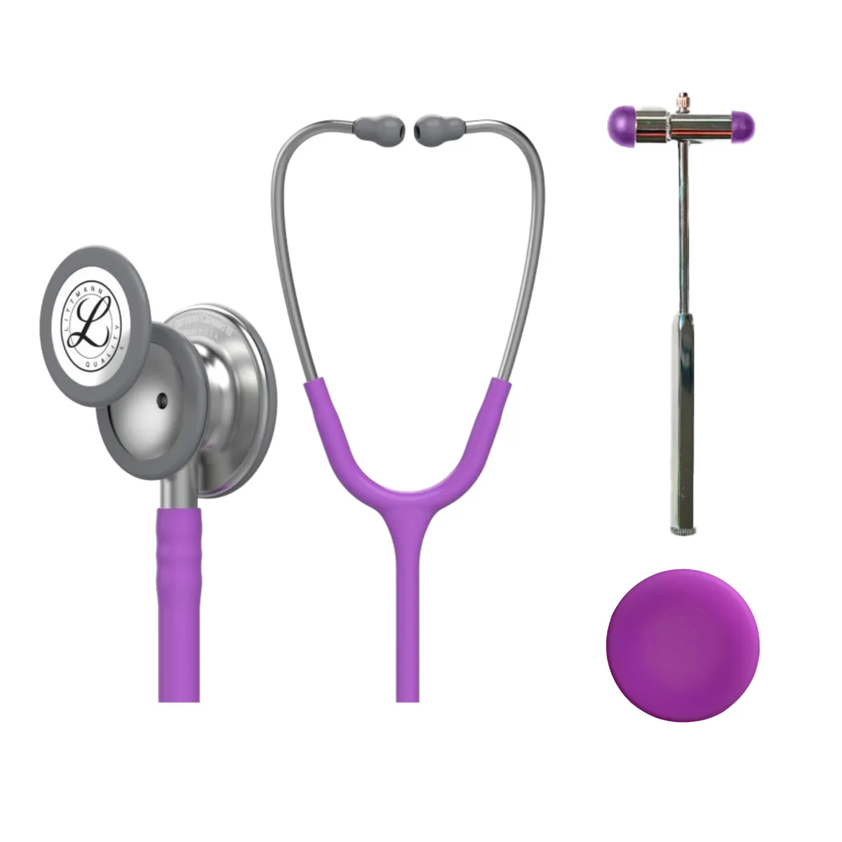 LITTMANN - Fonendoscopio Littmann Classic Iii Lavanda 5832 + Martillo Gmd