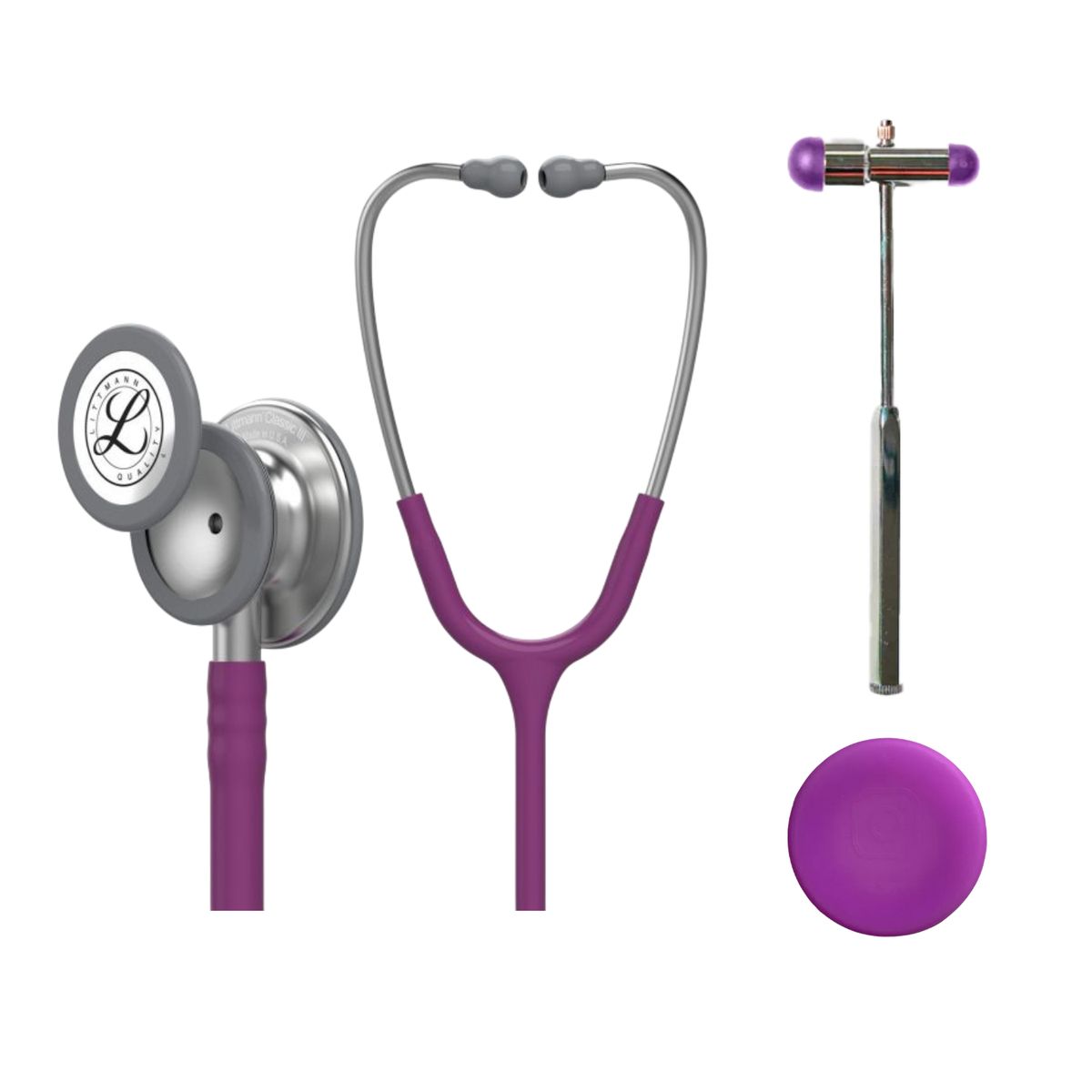 LITTMANN - Fonendoscopio Littmann Classic Iii Plum 5831 + Martillo Gmd