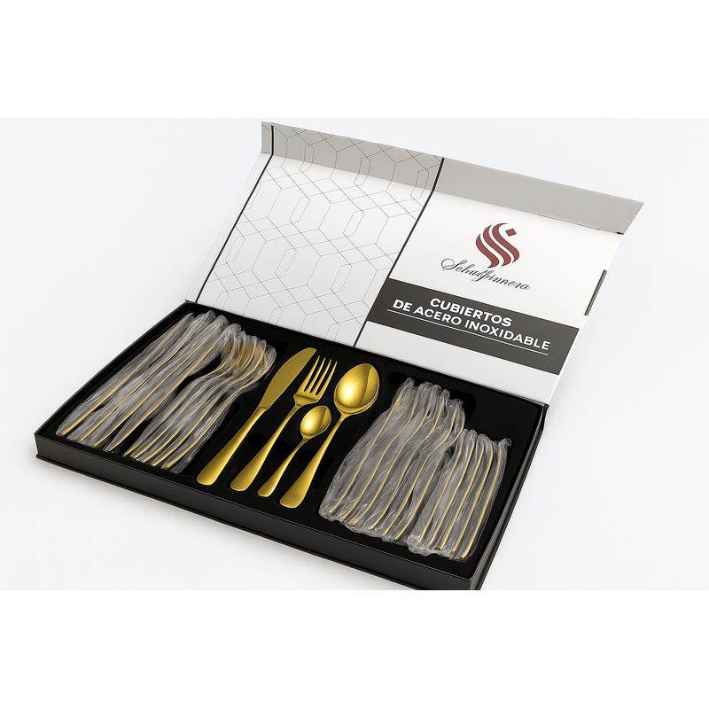 SWISSHOME - Juego de Cubiertos 24 Piezas SwissHome